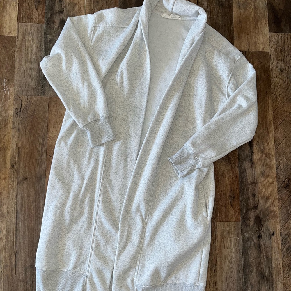 Pink Rose Light Gray Cardigan